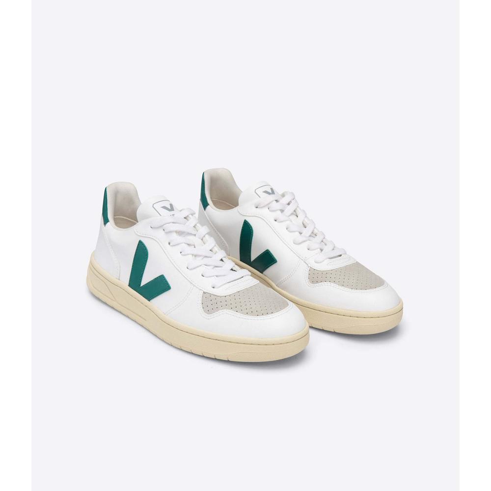 Veja V-10 CWL Schoenen Heren White/Green | BE 279ZUT